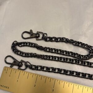 48 inch detachable gunmetal Chain crossbody Strap
